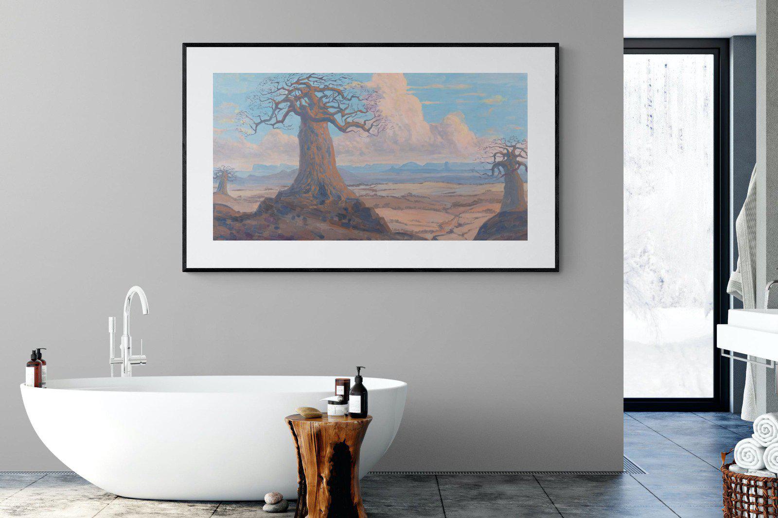 The Baobab Tree-Wall_Art-180 x 110cm-Framed Print-Black-Pixalot