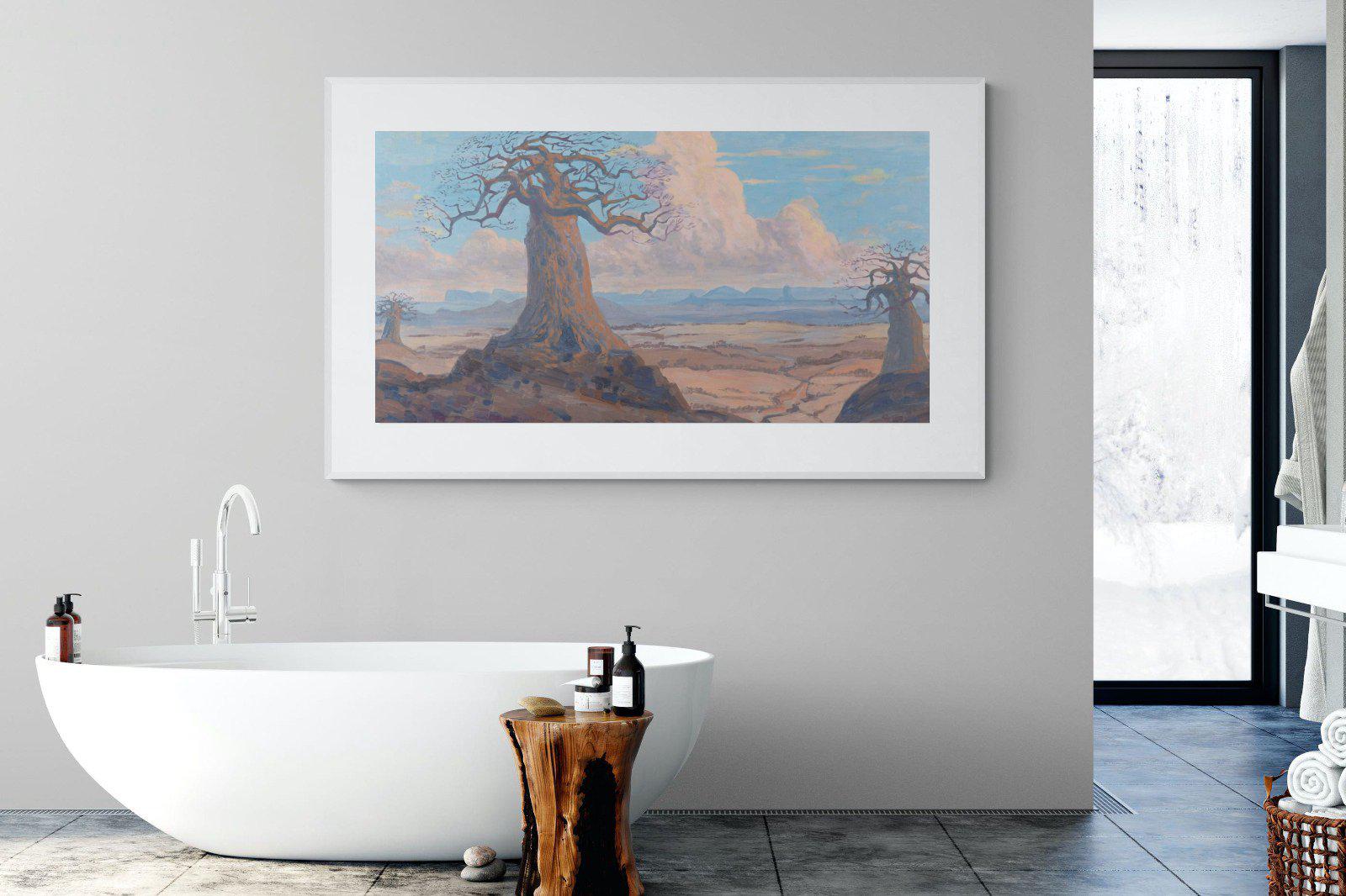 The Baobab Tree-Wall_Art-180 x 110cm-Framed Print-White-Pixalot