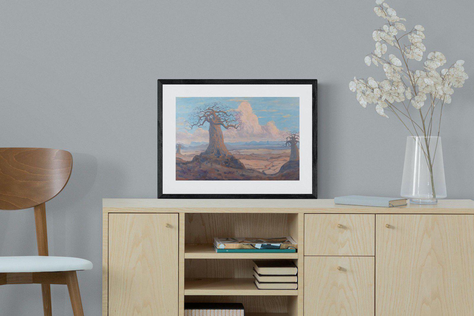 The Baobab Tree-Wall_Art-60 x 45cm-Framed Print-Black-Pixalot