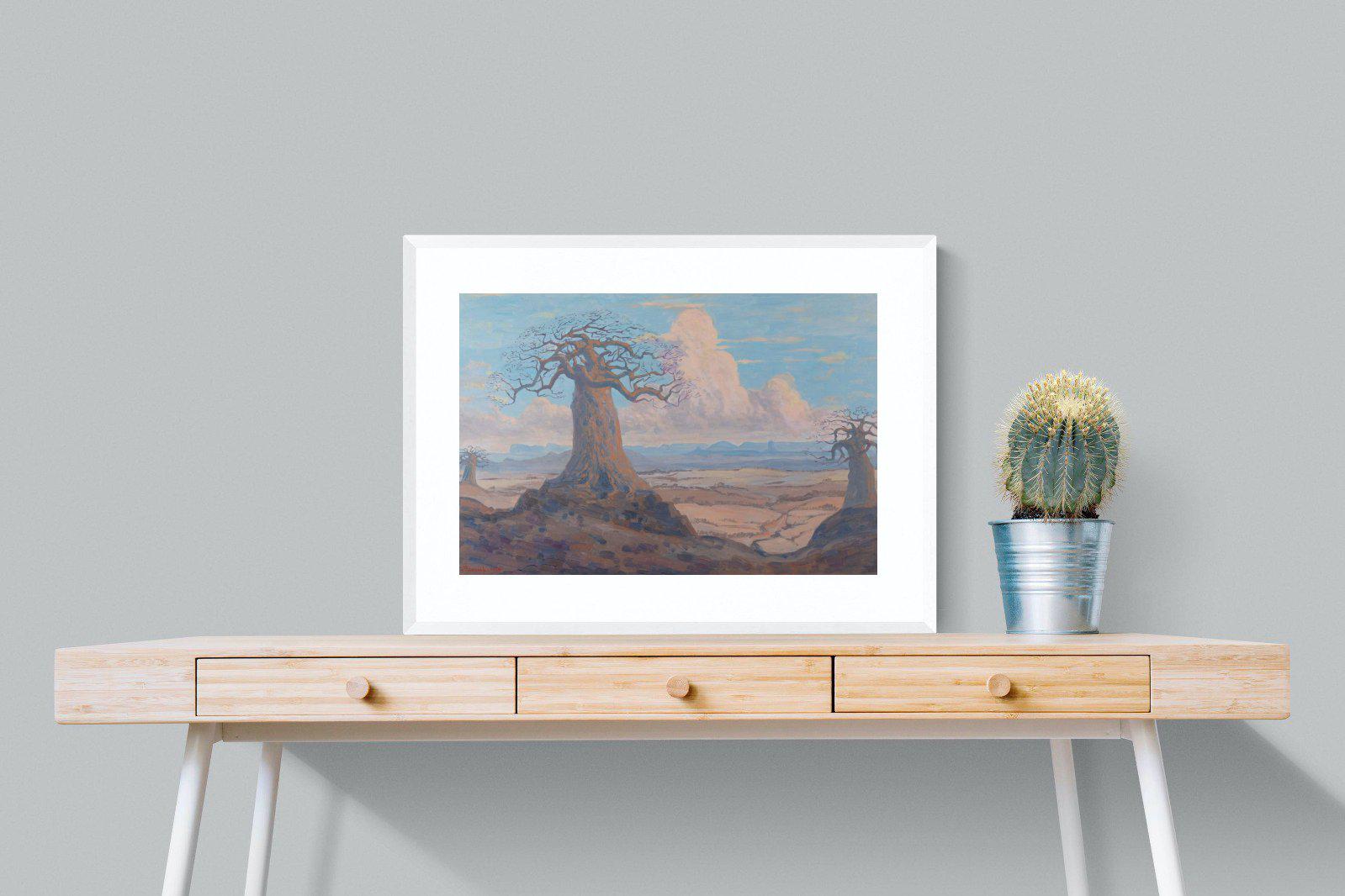 The Baobab Tree-Wall_Art-80 x 60cm-Framed Print-White-Pixalot