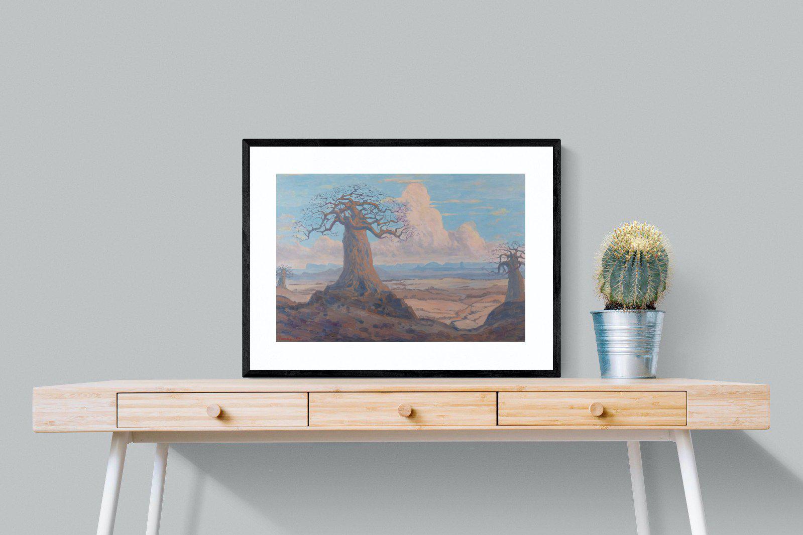 The Baobab Tree-Wall_Art-80 x 60cm-Framed Print-Black-Pixalot