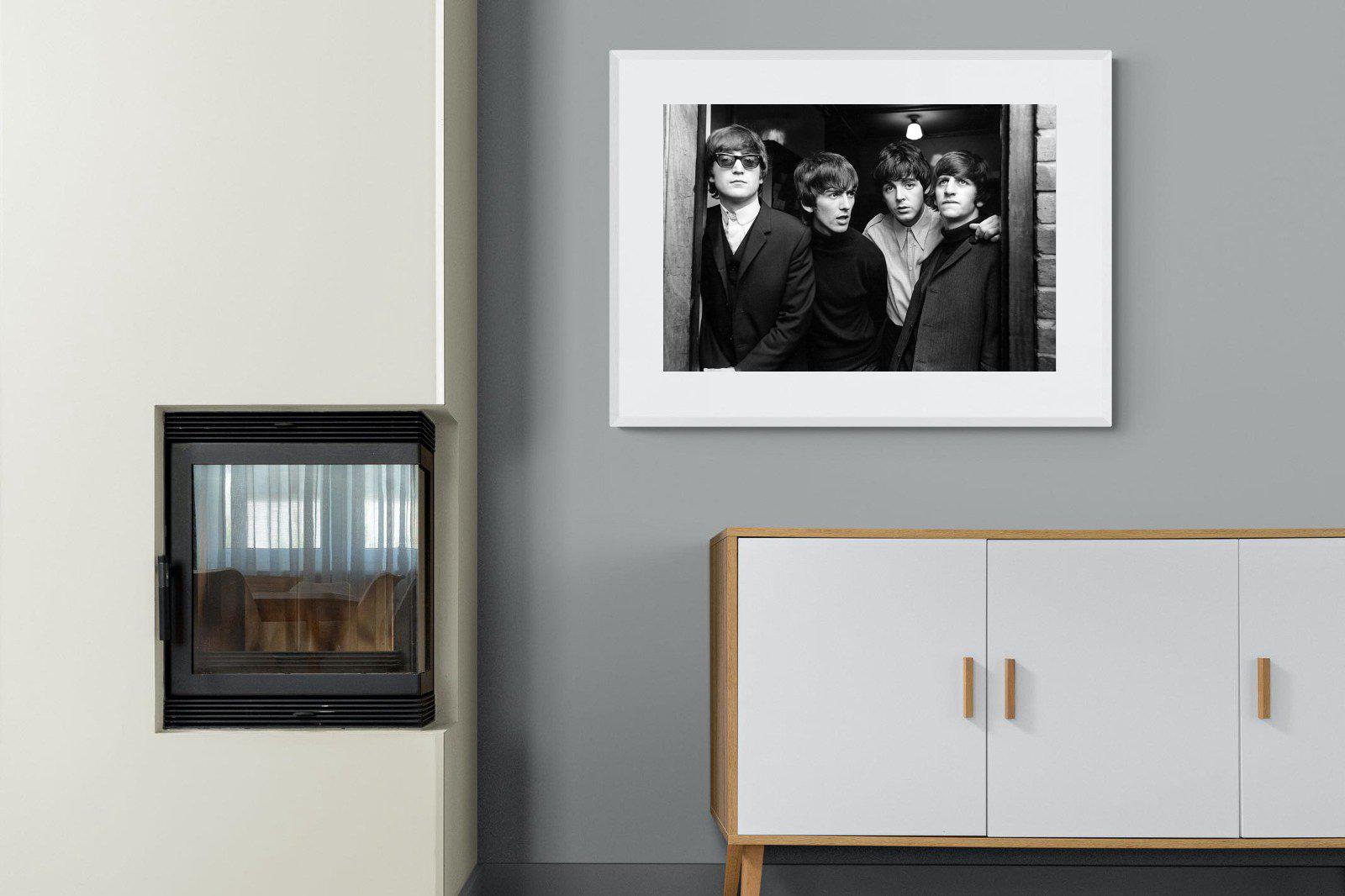 The Beetles-Wall_Art-100 x 75cm-Framed Print-White-Pixalot