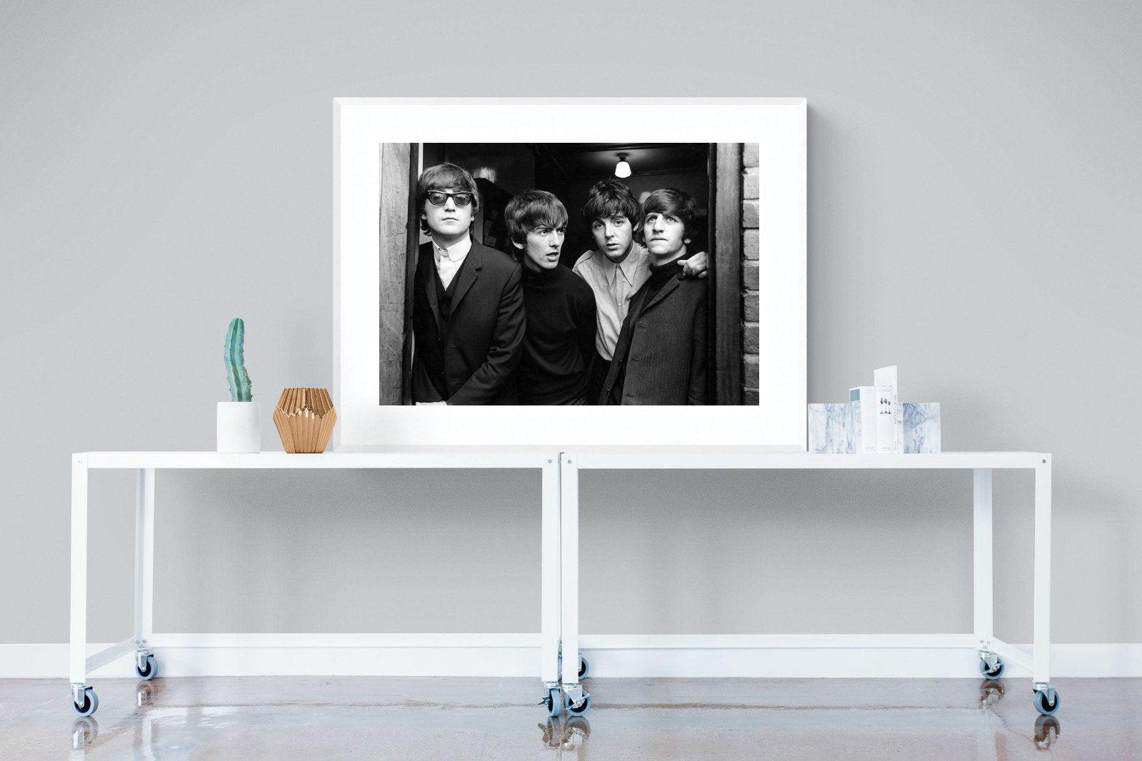 The Beetles-Wall_Art-120 x 90cm-Framed Print-White-Pixalot