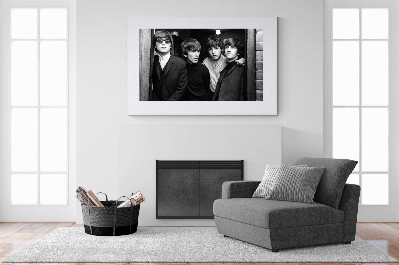 The Beetles-Wall_Art-150 x 100cm-Framed Print-White-Pixalot