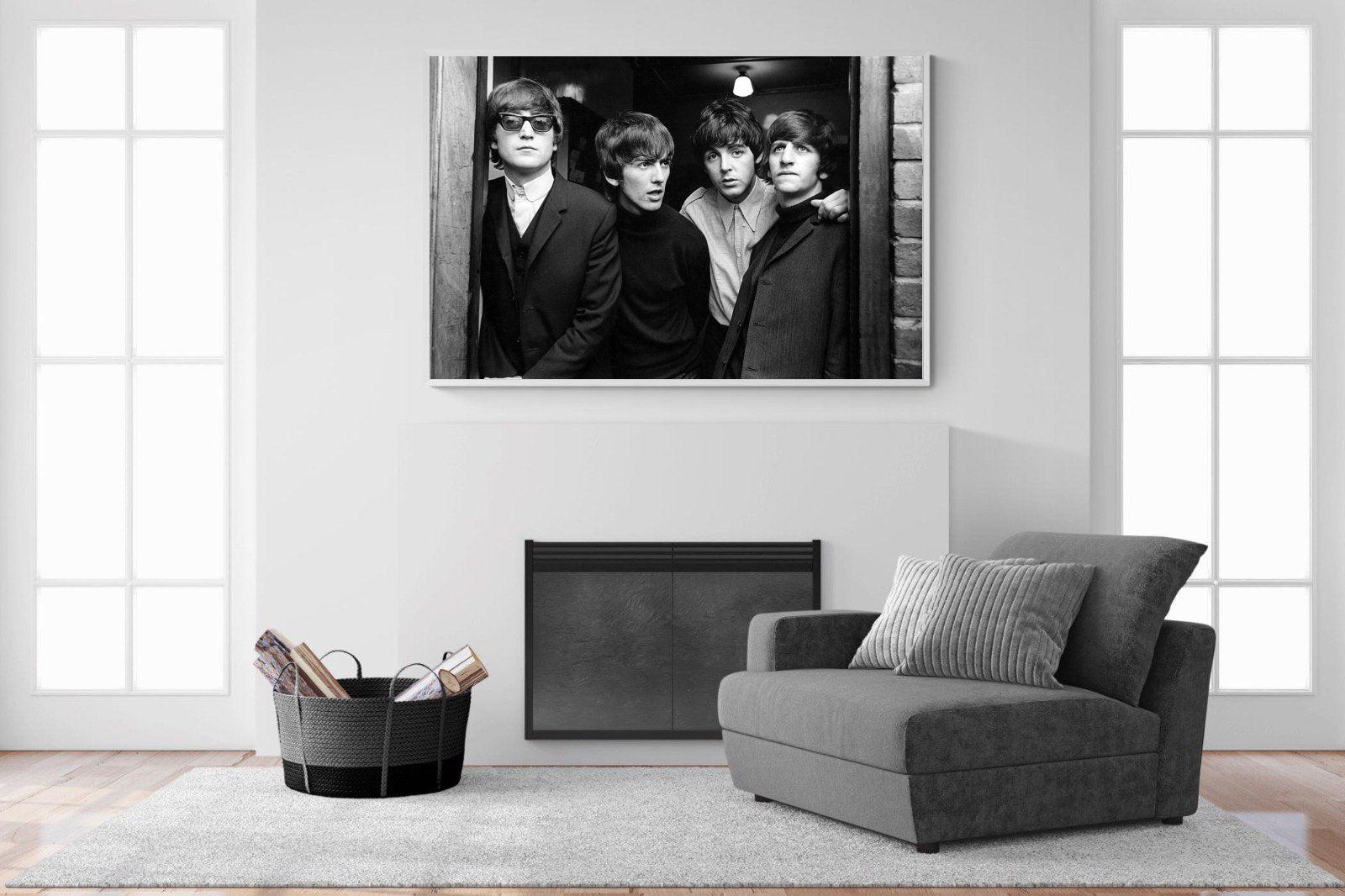 The Beetles-Wall_Art-150 x 100cm-Mounted Canvas-White-Pixalot