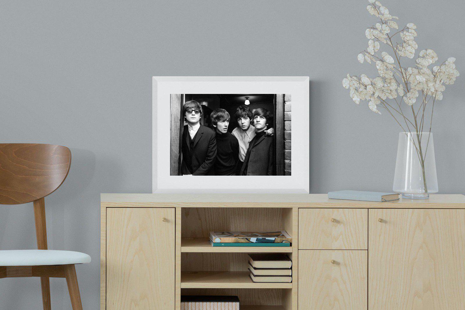 The Beetles-Wall_Art-60 x 45cm-Framed Print-White-Pixalot