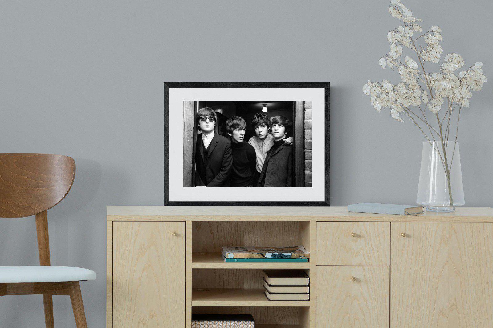 The Beetles-Wall_Art-60 x 45cm-Framed Print-Black-Pixalot