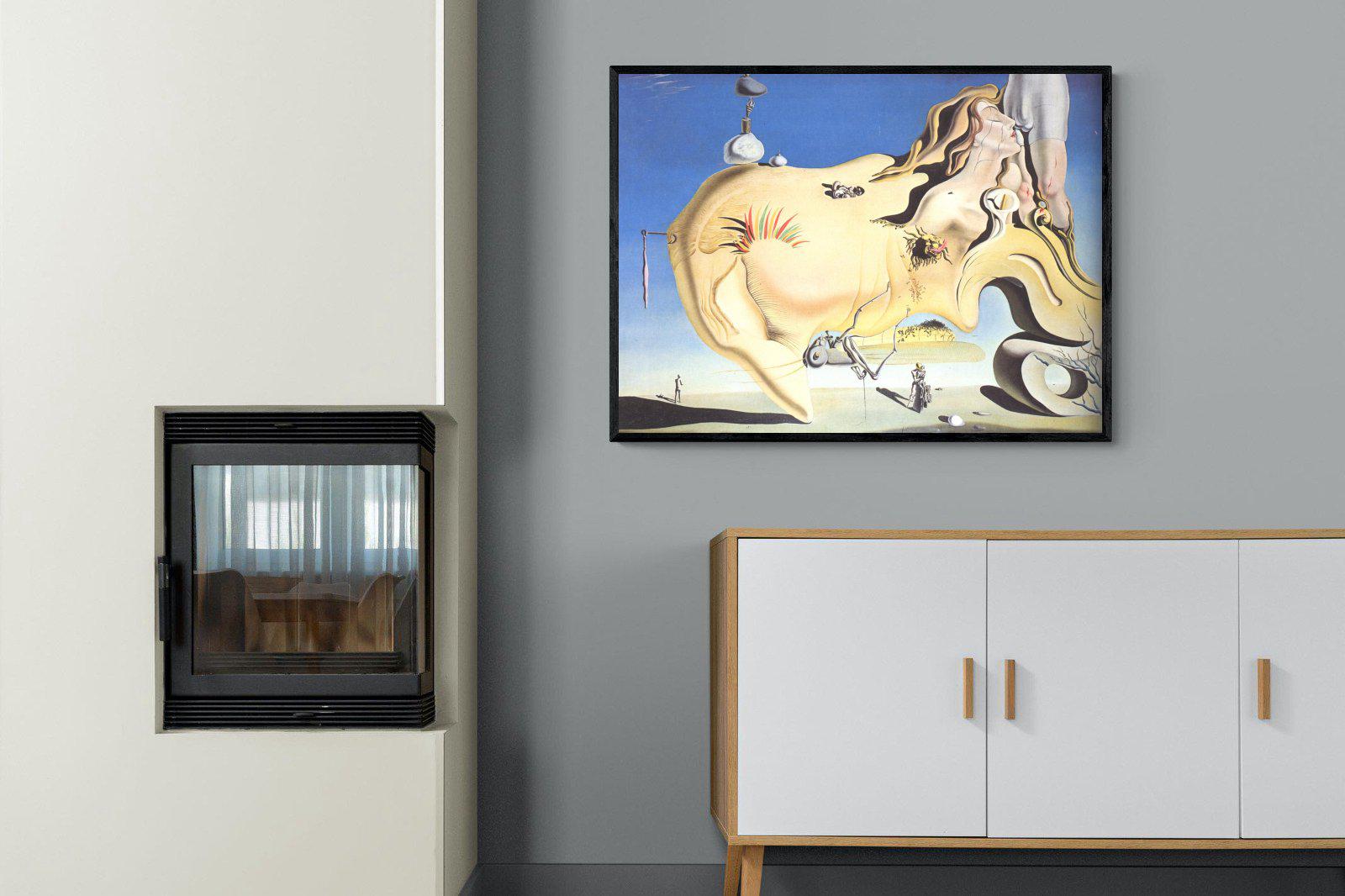 The Great Masturbator-Wall_Art-100 x 75cm-Mounted Canvas-Black-Pixalot