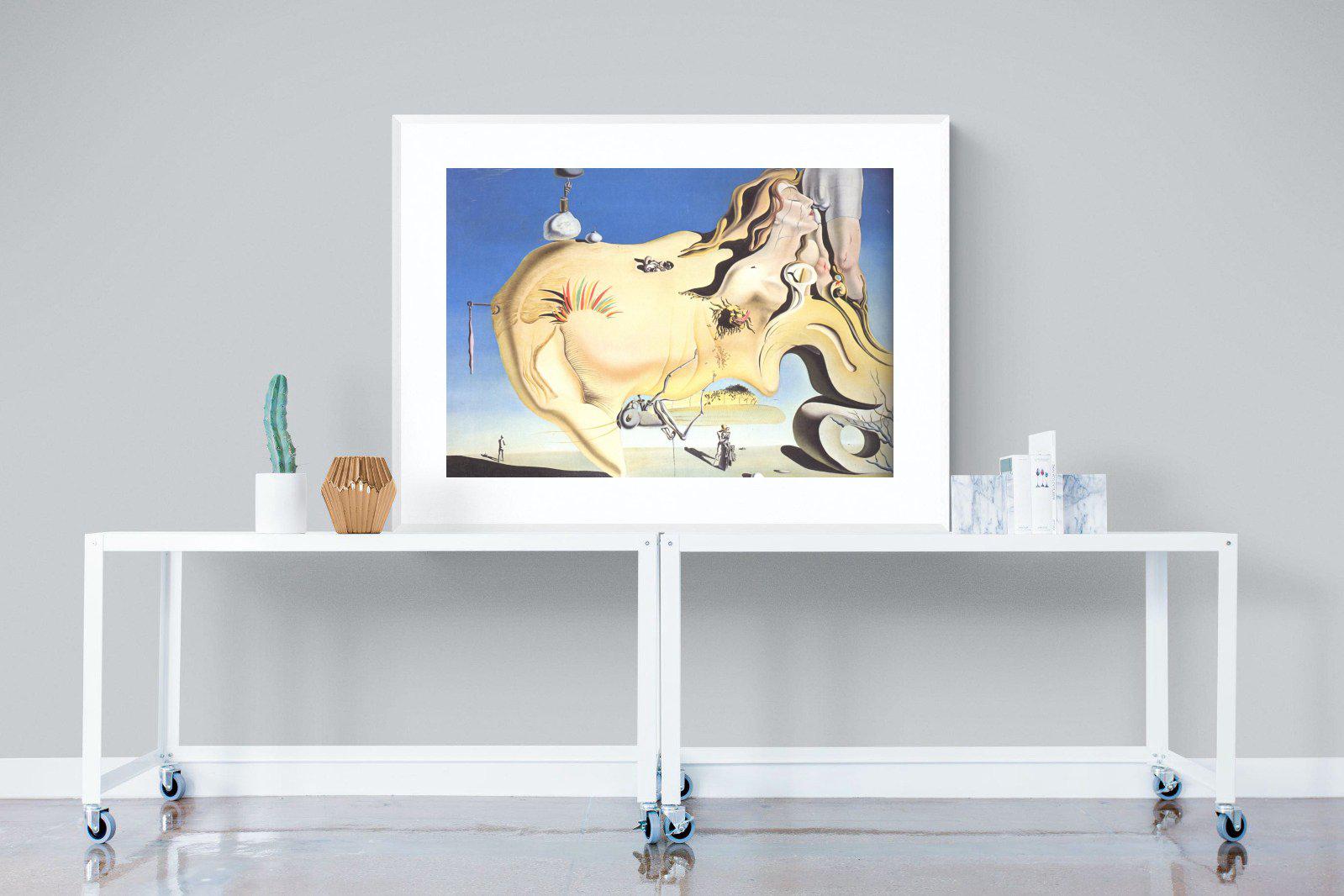 The Great Masturbator-Wall_Art-120 x 90cm-Framed Print-White-Pixalot
