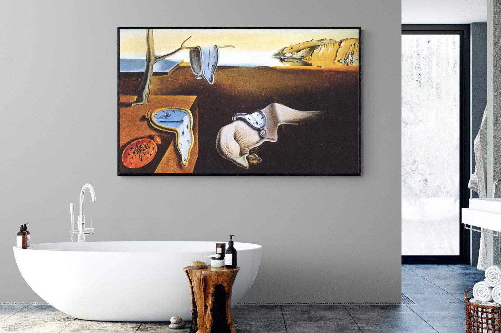 The Persistence of Memory-Wall_Art-180 x 110cm-Mounted Canvas-Black-Pixalot