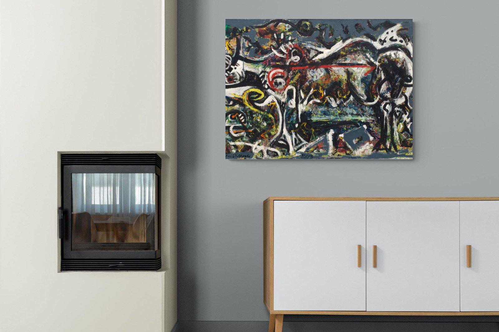 The She Wolf-Wall_Art-100 x 75cm-Mounted Canvas-No Frame-Pixalot