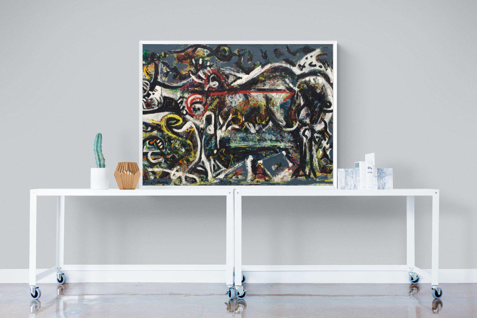 The She Wolf-Wall_Art-120 x 90cm-Mounted Canvas-White-Pixalot