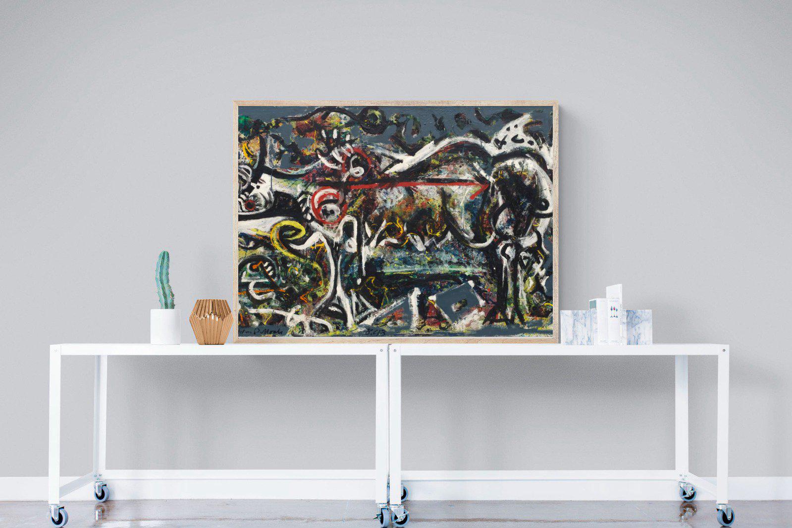 The She Wolf-Wall_Art-120 x 90cm-Mounted Canvas-Wood-Pixalot