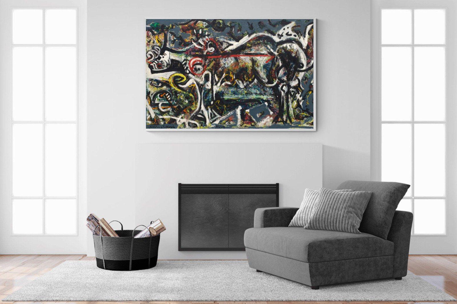 The She Wolf-Wall_Art-150 x 100cm-Mounted Canvas-White-Pixalot