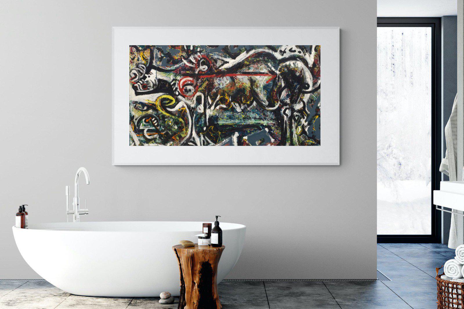 The She Wolf-Wall_Art-180 x 110cm-Framed Print-White-Pixalot