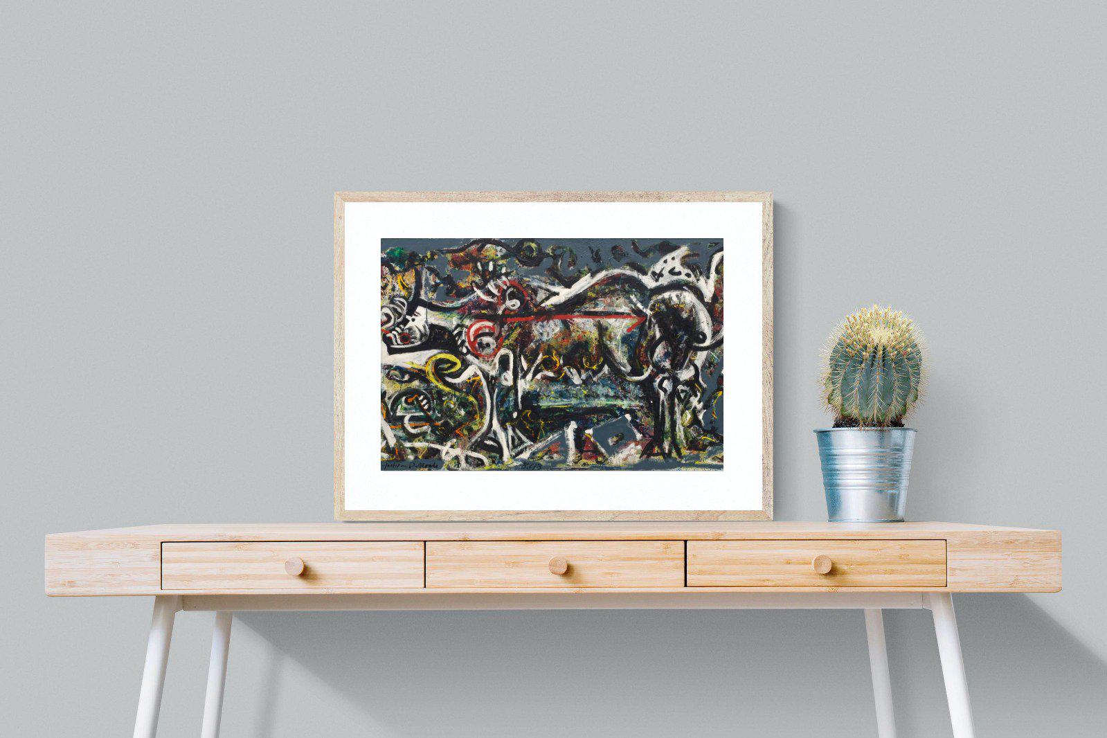 The She Wolf-Wall_Art-80 x 60cm-Framed Print-Wood-Pixalot