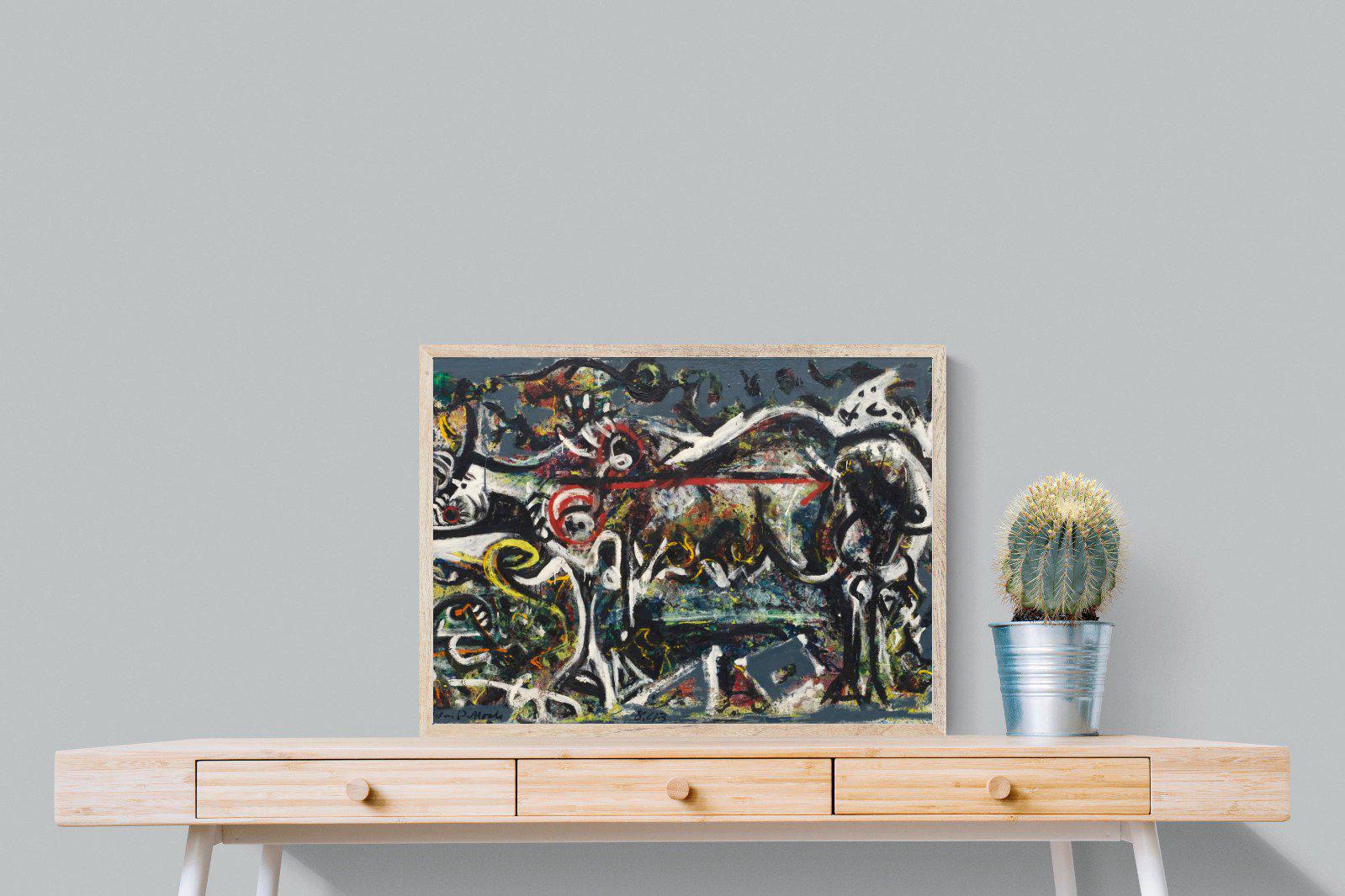 The She Wolf-Wall_Art-80 x 60cm-Mounted Canvas-Wood-Pixalot