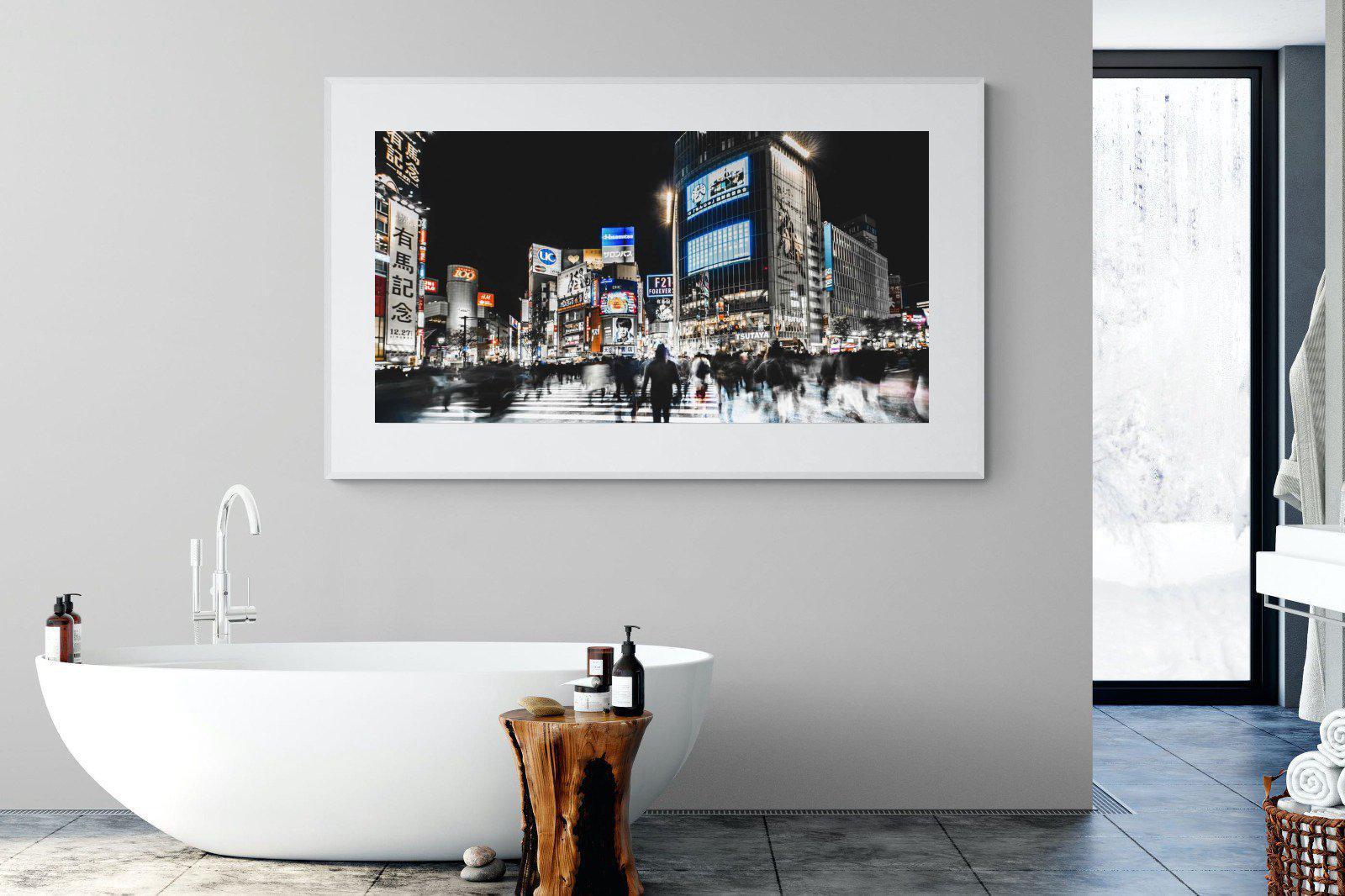 Tokyo Never Sleeps-Wall_Art-180 x 110cm-Framed Print-White-Pixalot