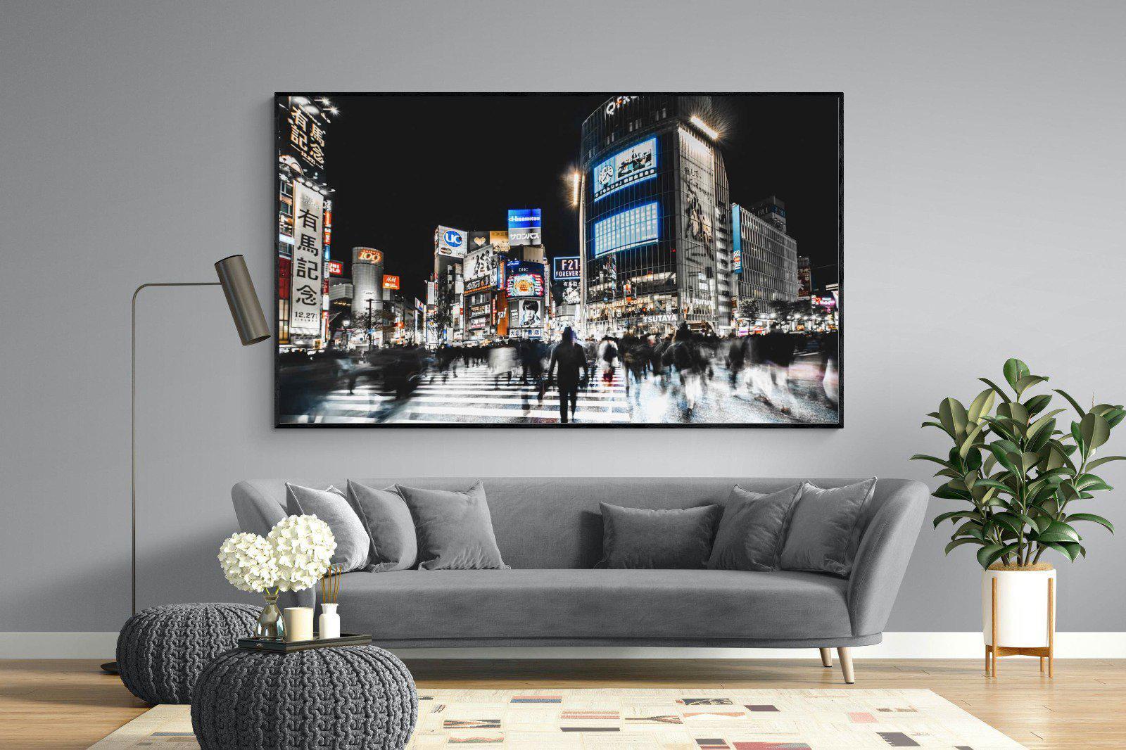 Tokyo Never Sleeps-Wall_Art-220 x 130cm-Mounted Canvas-Black-Pixalot