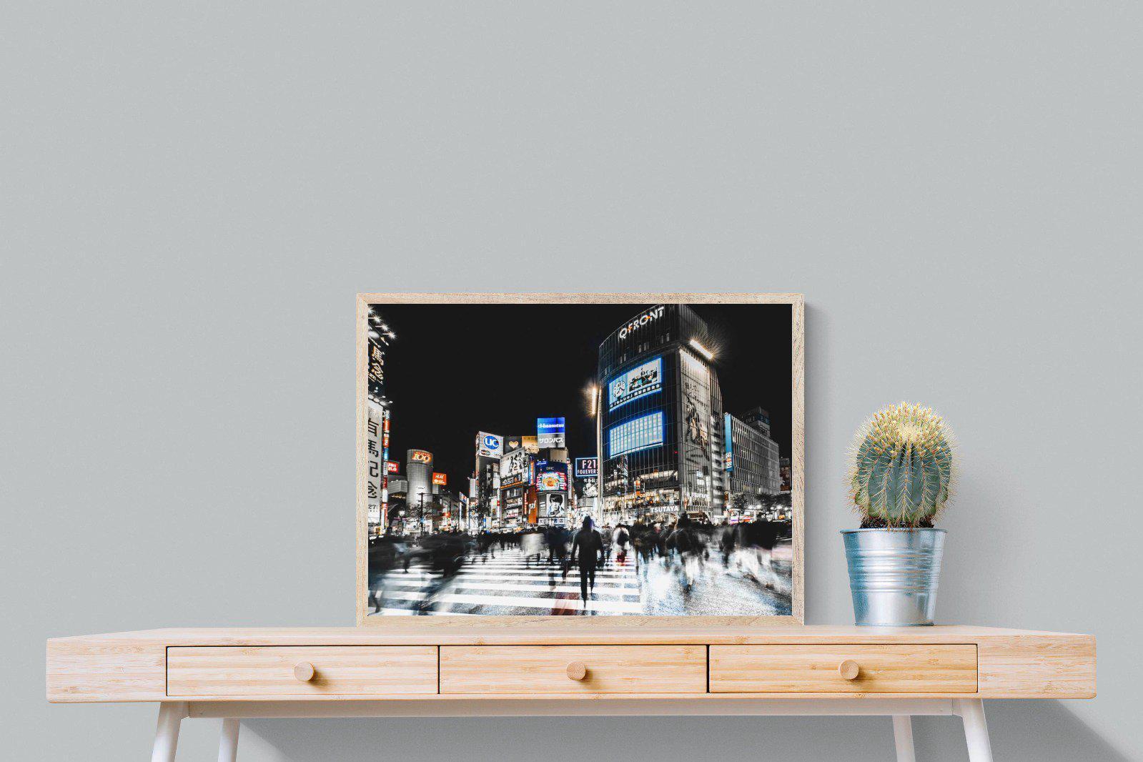 Tokyo Never Sleeps-Wall_Art-80 x 60cm-Mounted Canvas-Wood-Pixalot