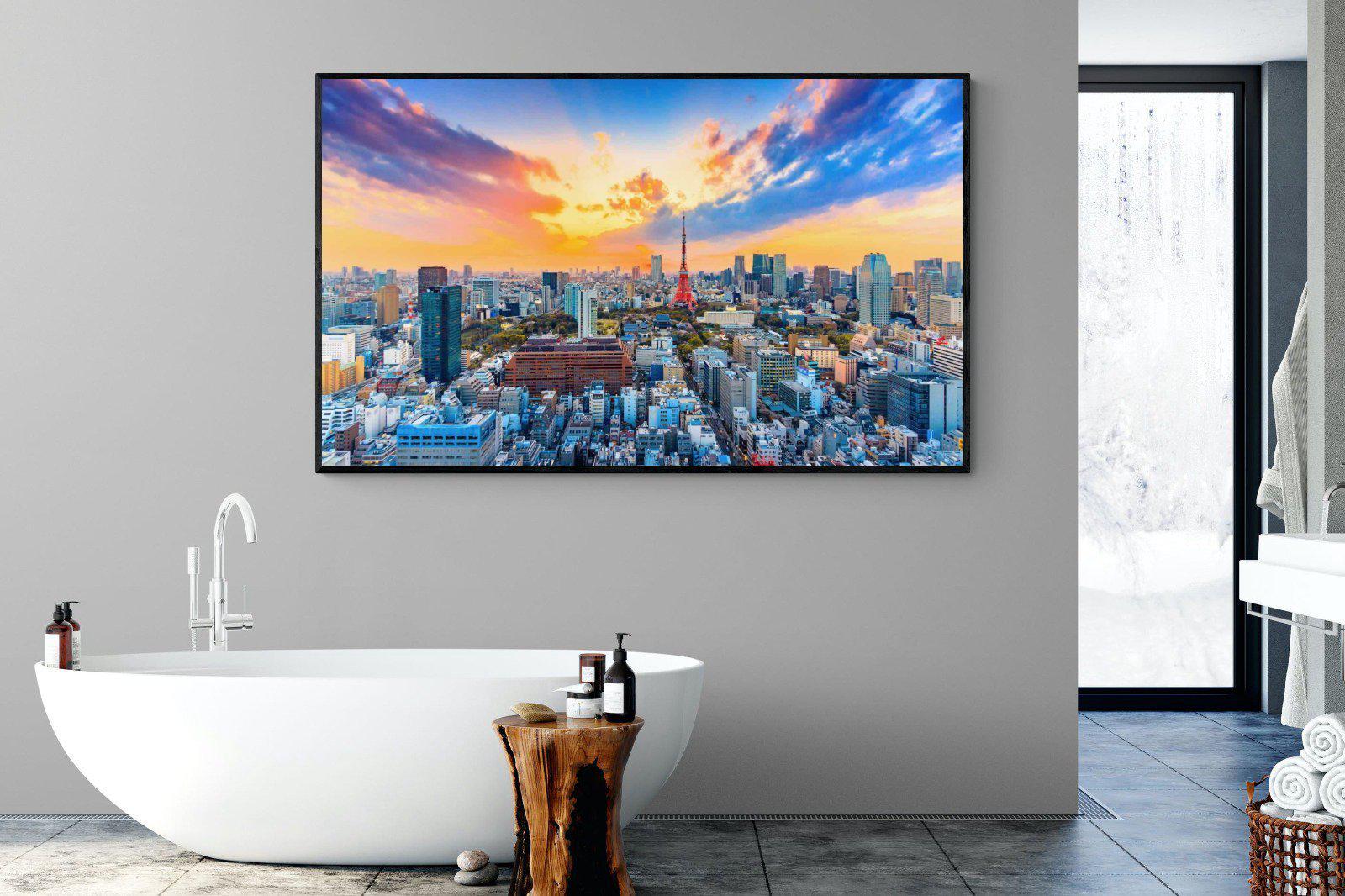 Tokyo-Wall_Art-180 x 110cm-Mounted Canvas-Black-Pixalot