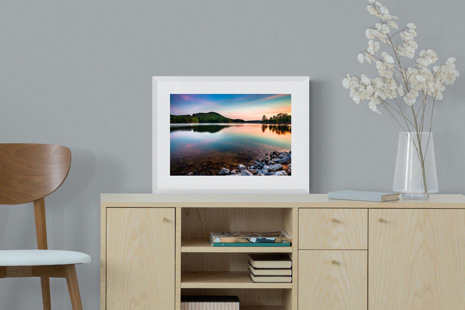 Tranquil-Wall_Art-60 x 45cm-Framed Print-White-Pixalot