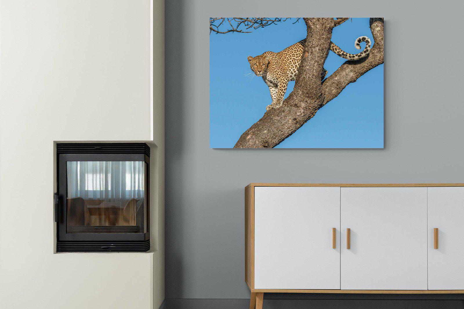 Tree Leopard-Wall_Art-100 x 75cm-Mounted Canvas-No Frame-Pixalot