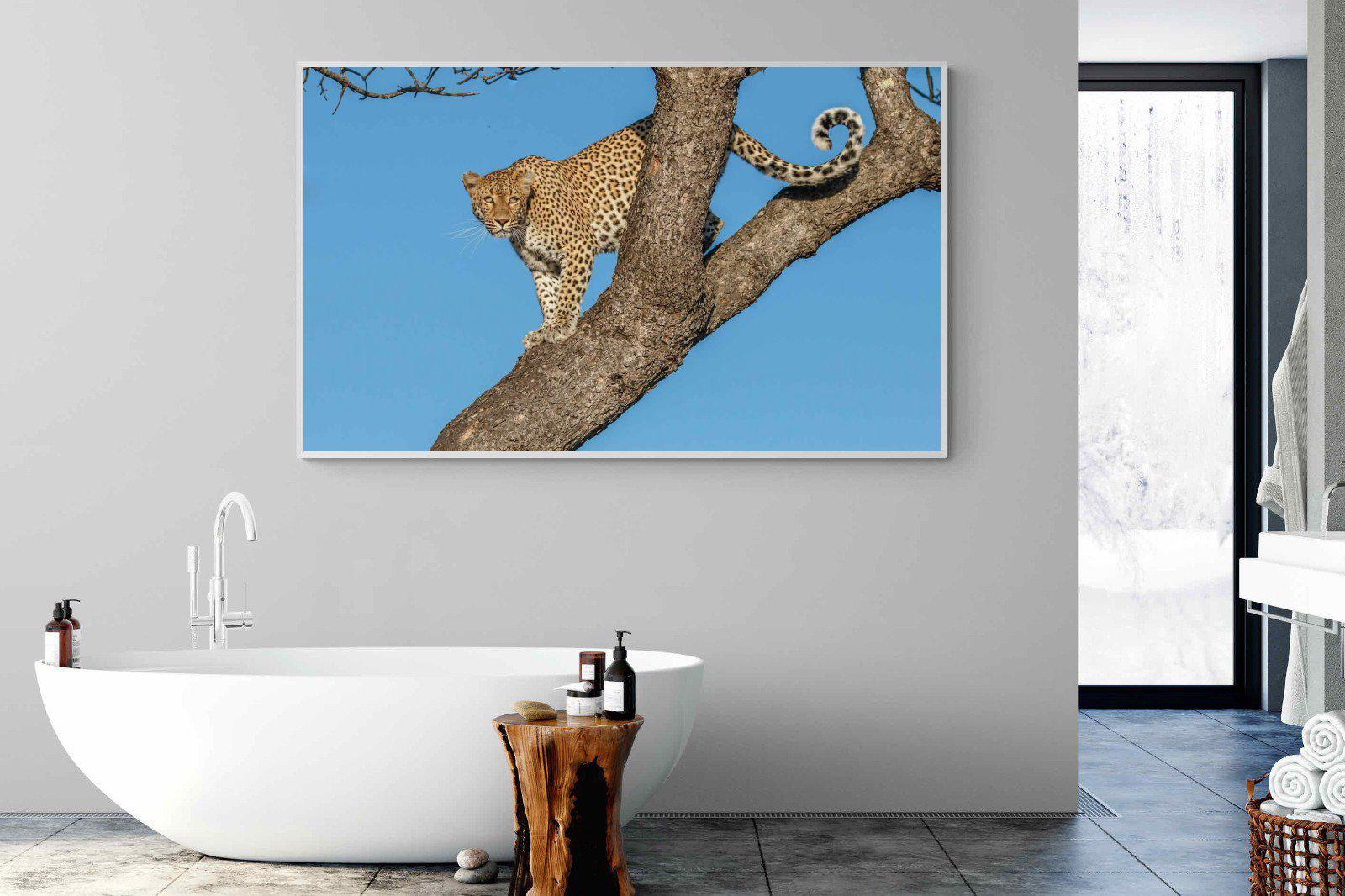 Tree Leopard-Wall_Art-180 x 110cm-Mounted Canvas-White-Pixalot