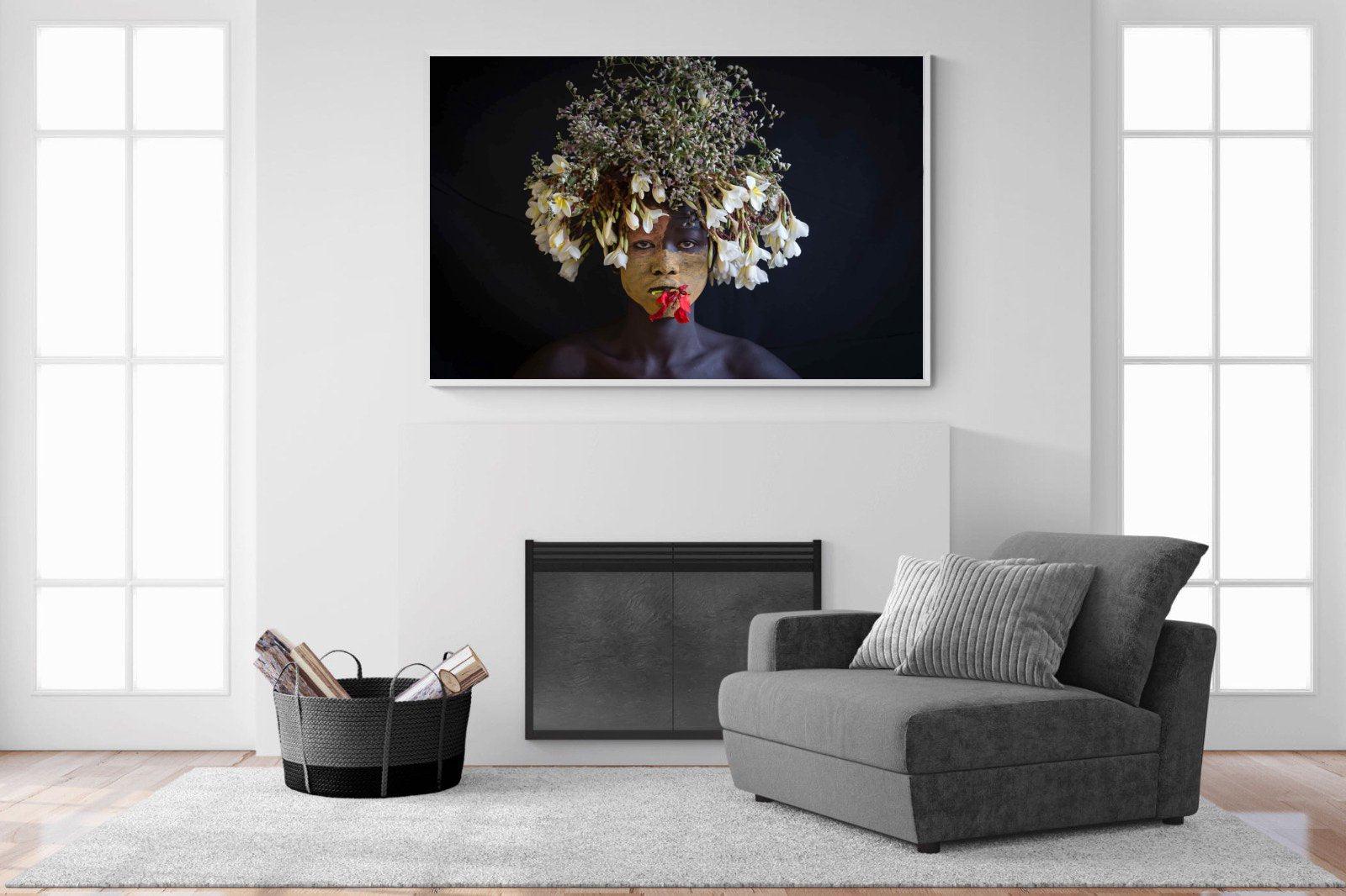 Tribal Child-Wall_Art-150 x 100cm-Mounted Canvas-White-Pixalot