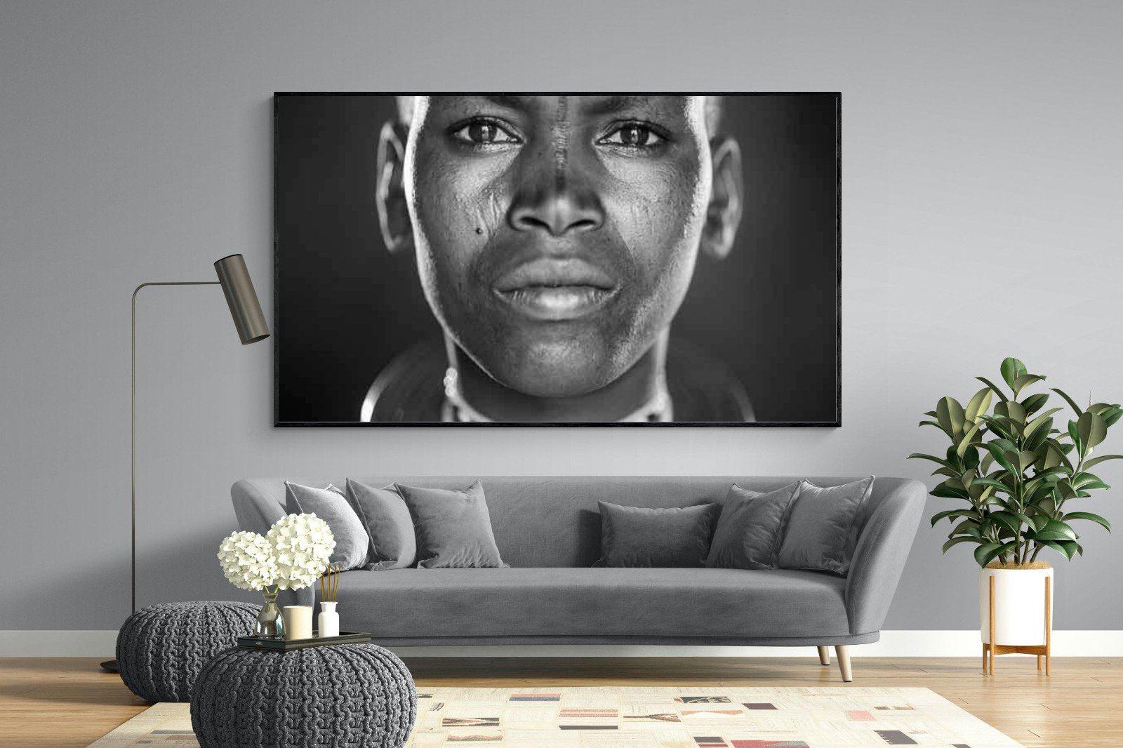 Tribal-Wall_Art-220 x 130cm-Mounted Canvas-Black-Pixalot