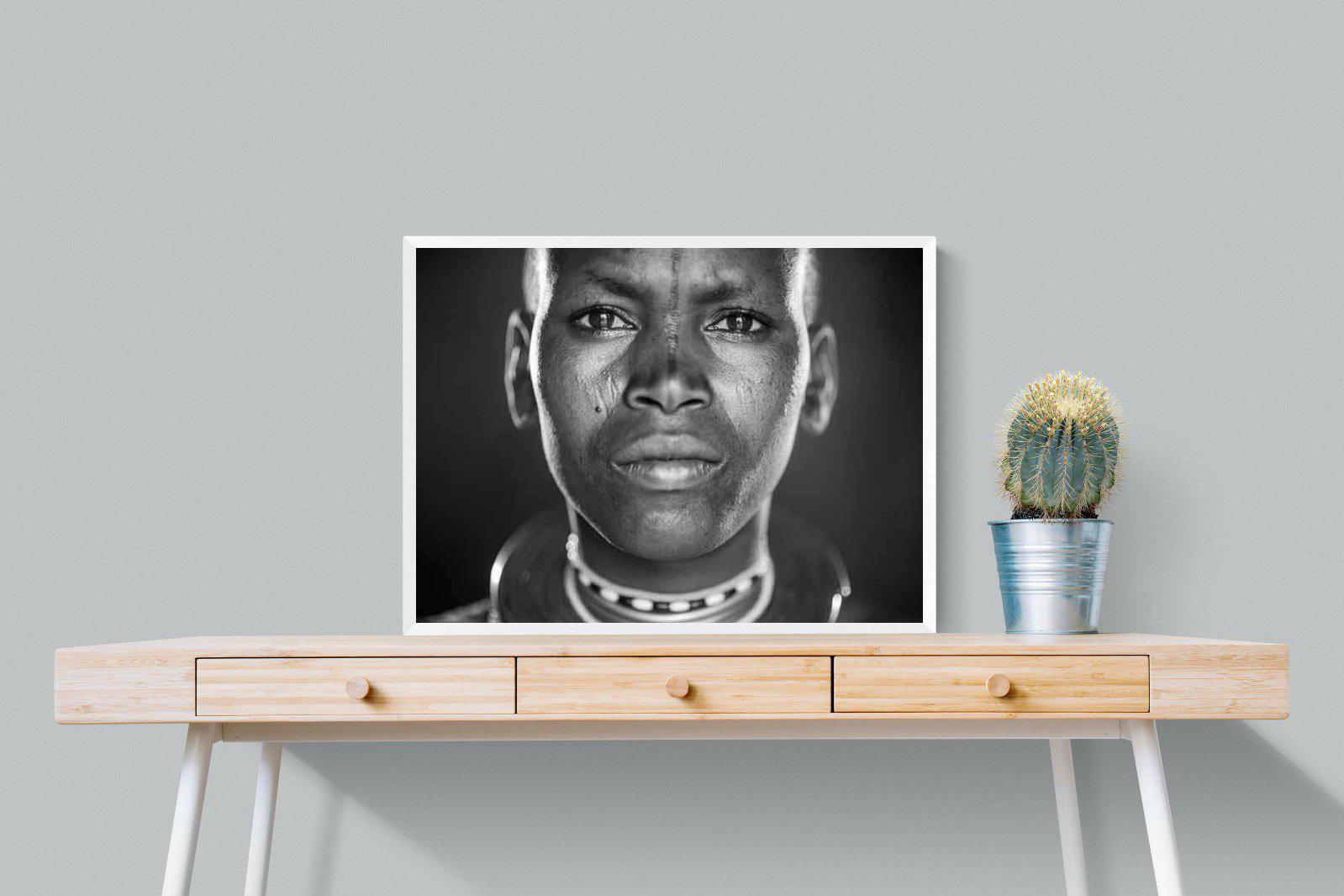 Tribal-Wall_Art-80 x 60cm-Mounted Canvas-White-Pixalot