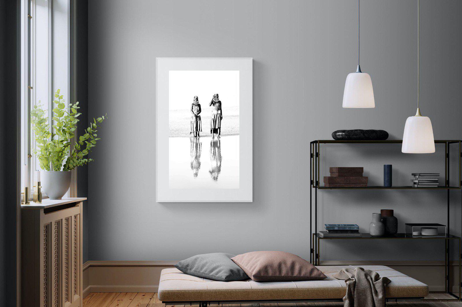 Turkana Tribespeople-Wall_Art-100 x 150cm-Framed Print-White-Pixalot