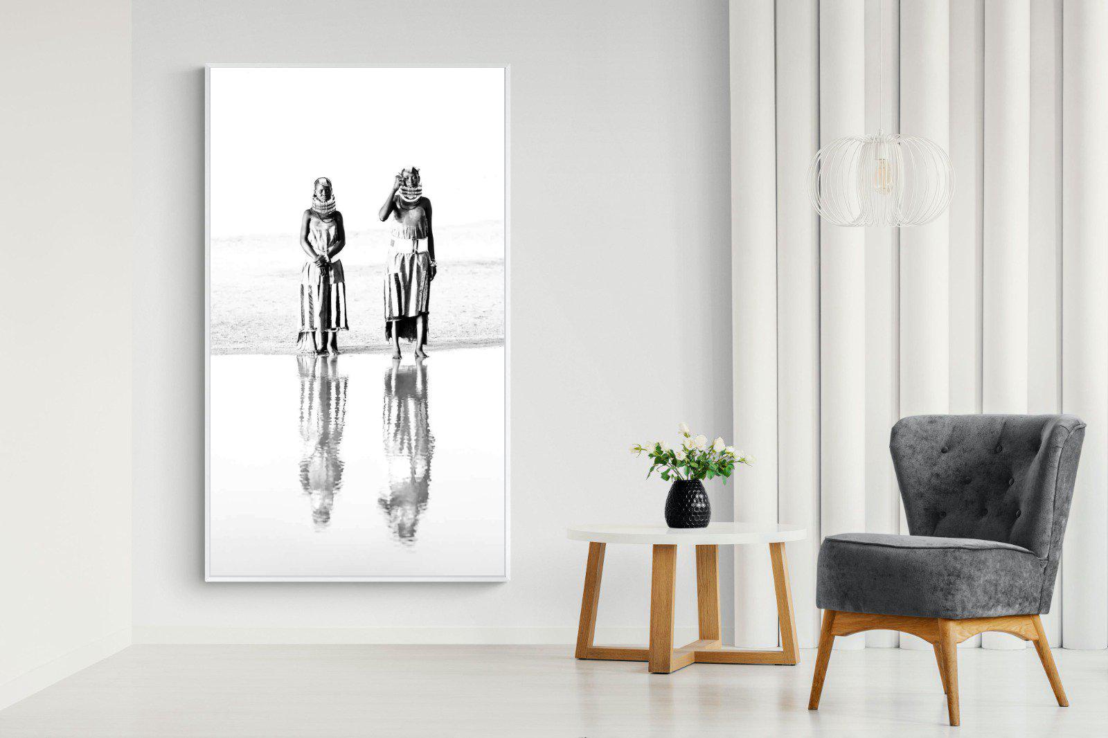 Turkana Tribespeople-Wall_Art-130 x 220cm-Mounted Canvas-White-Pixalot