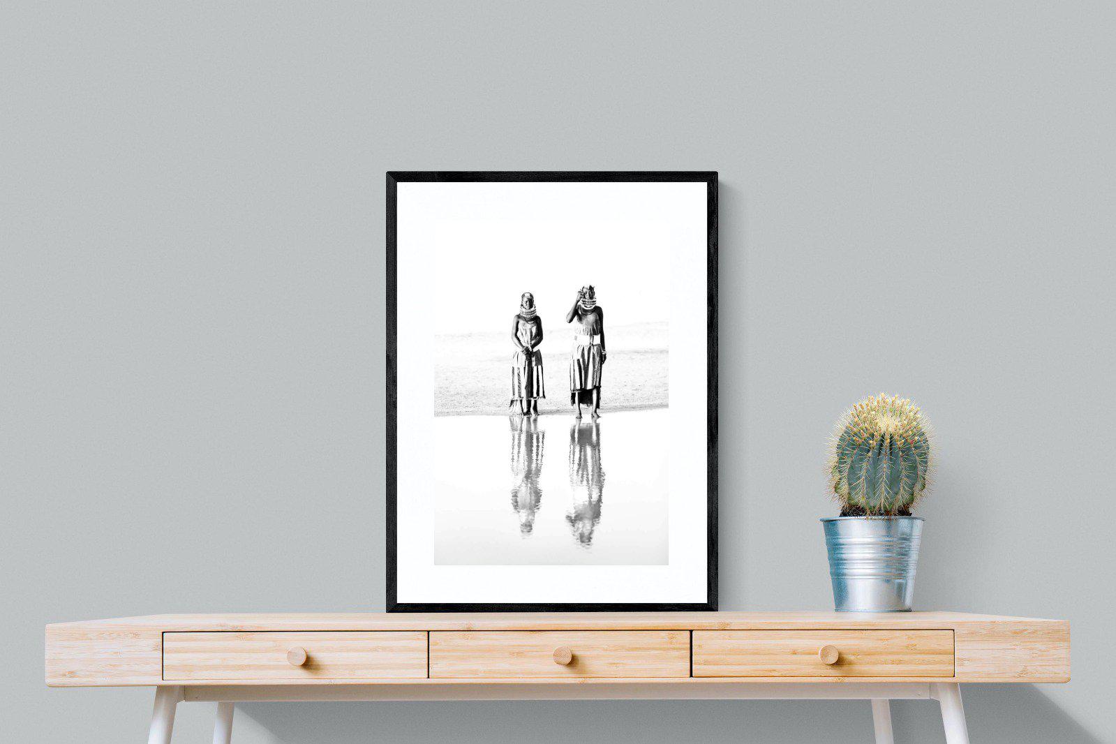 Turkana Tribespeople-Wall_Art-60 x 80cm-Framed Print-Black-Pixalot