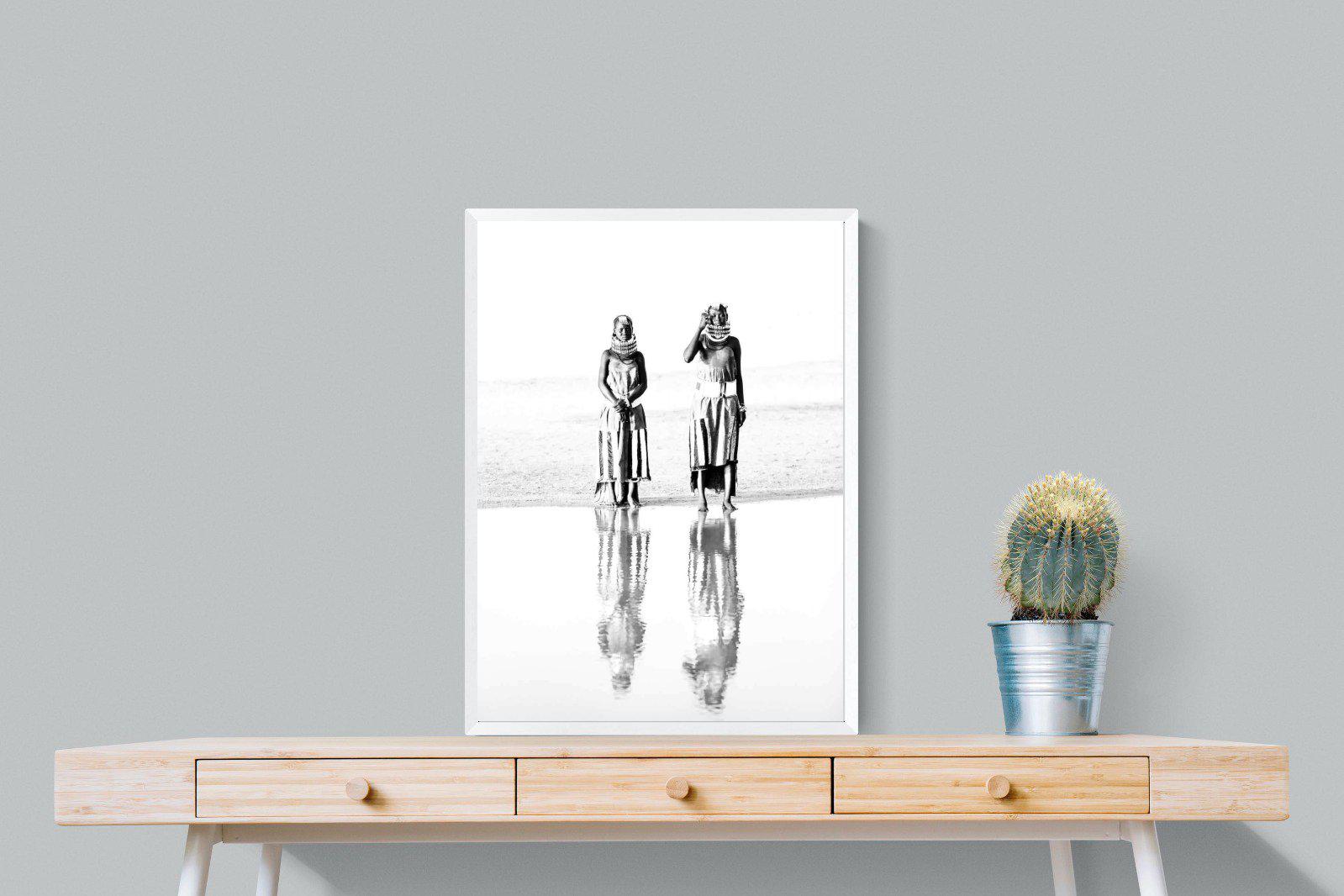 Turkana Tribespeople-Wall_Art-60 x 80cm-Mounted Canvas-White-Pixalot