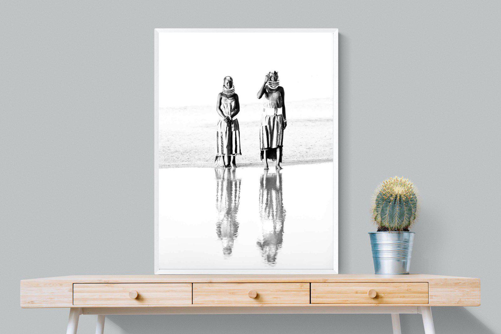 Turkana Tribespeople-Wall_Art-75 x 100cm-Mounted Canvas-White-Pixalot