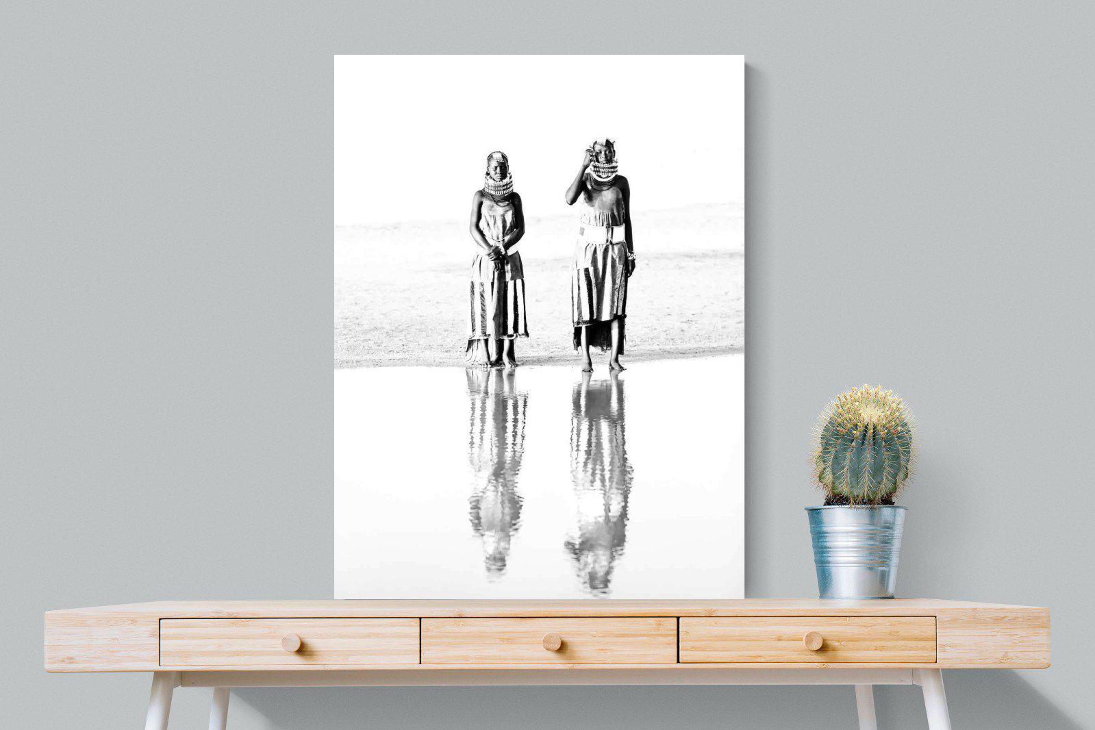 Turkana Tribespeople-Wall_Art-75 x 100cm-Mounted Canvas-No Frame-Pixalot