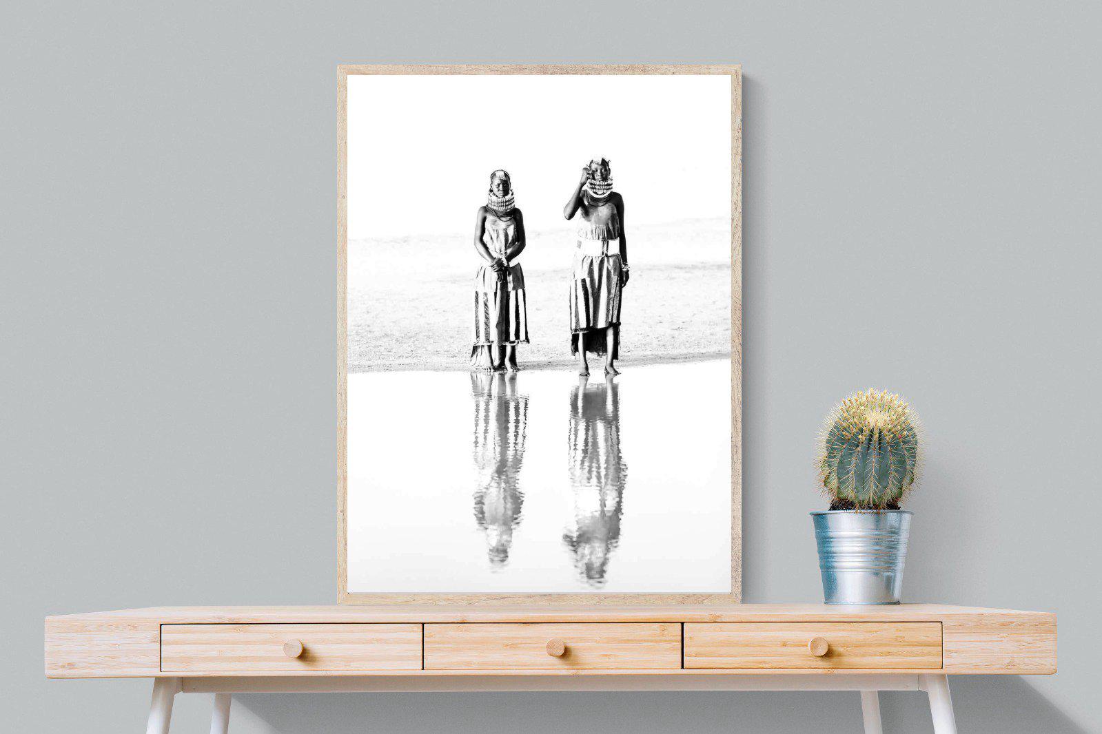 Turkana Tribespeople-Wall_Art-75 x 100cm-Mounted Canvas-Wood-Pixalot