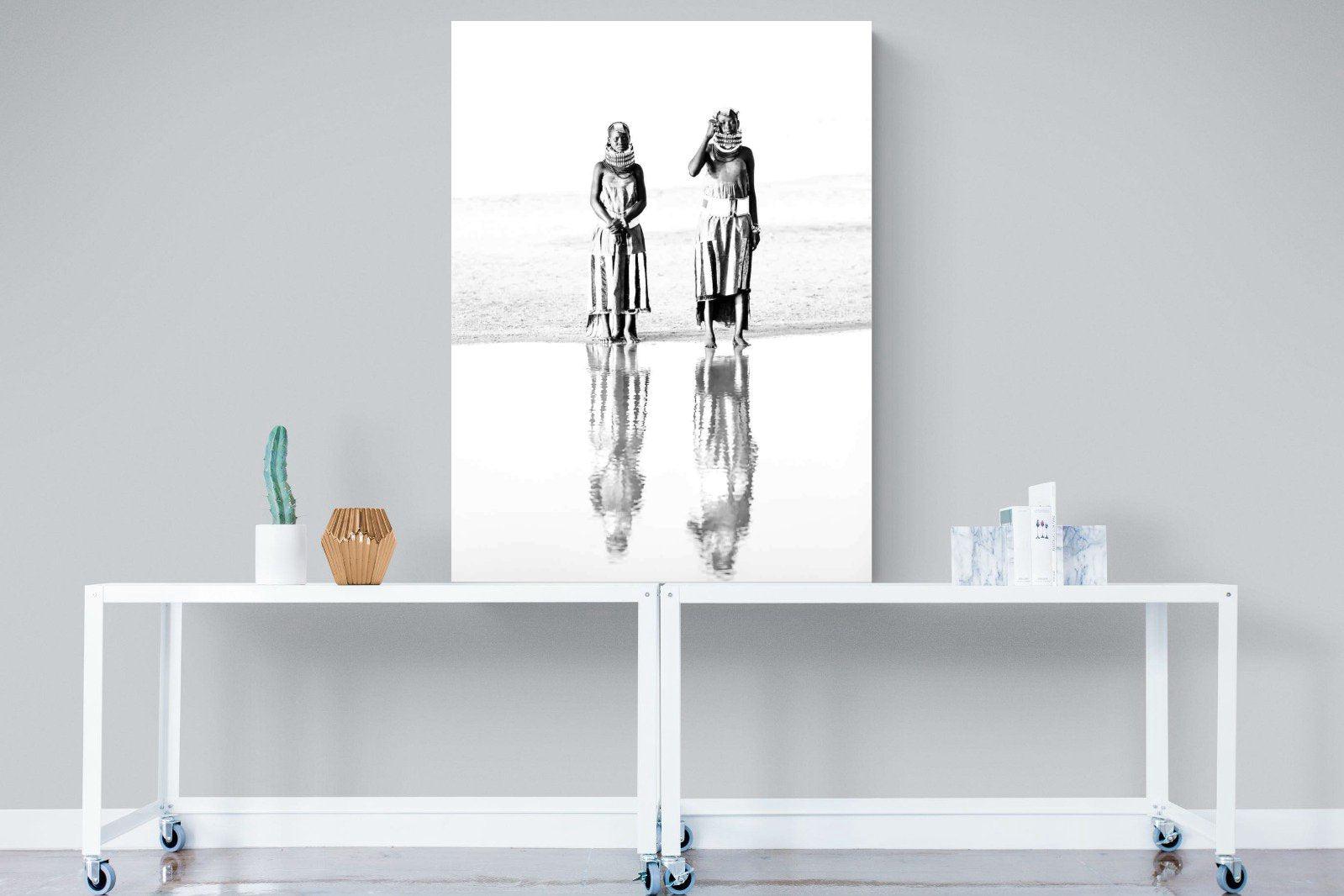 Turkana Tribespeople-Wall_Art-90 x 120cm-Mounted Canvas-No Frame-Pixalot