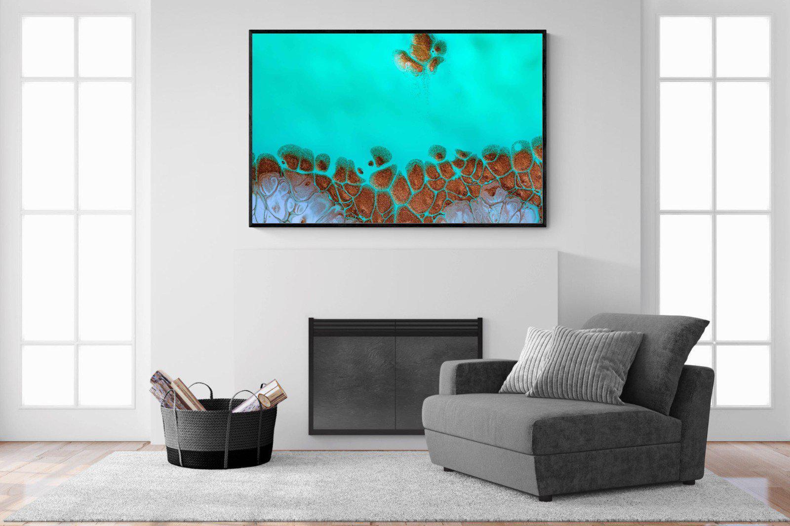 Turquoise-Wall_Art-150 x 100cm-Mounted Canvas-Black-Pixalot