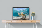 Turtle-Wall_Art-80 x 60cm-Mounted Canvas-Black-Pixalot