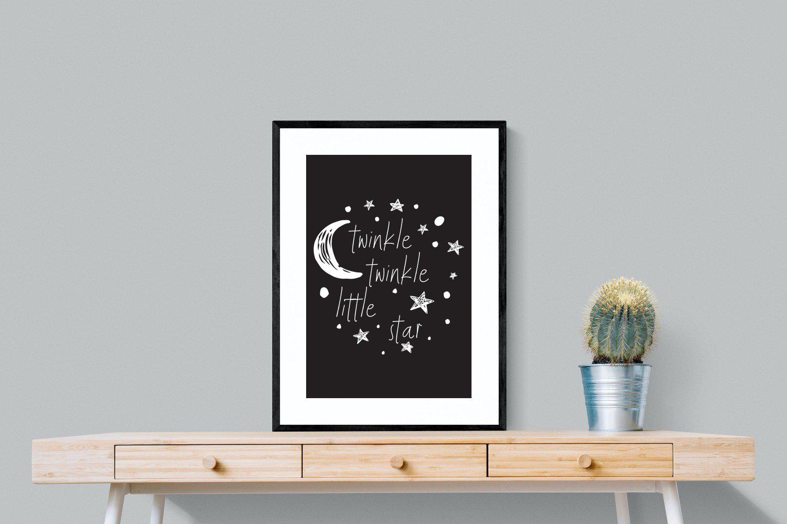 Twinkle Twinkle-Wall_Art-60 x 80cm-Framed Print-Black-Pixalot