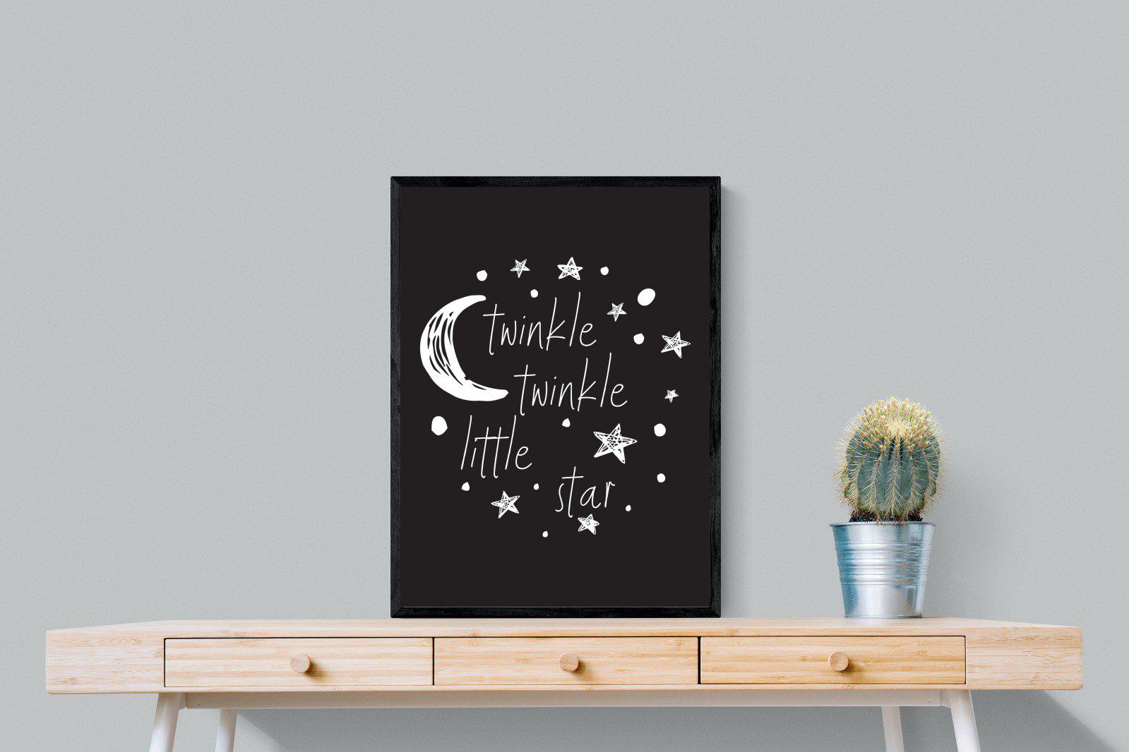 Twinkle Twinkle-Wall_Art-60 x 80cm-Mounted Canvas-Black-Pixalot