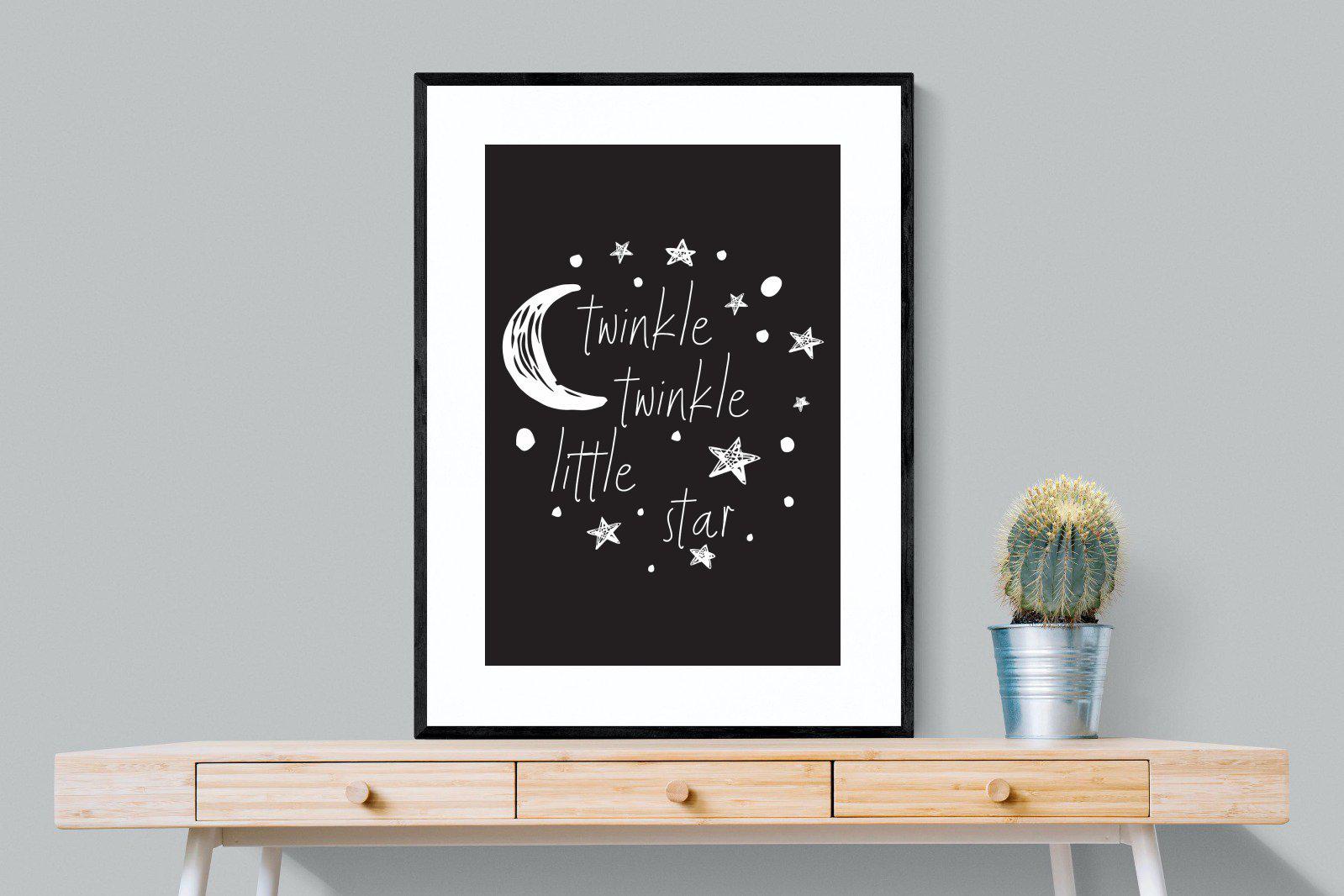 Twinkle Twinkle-Wall_Art-75 x 100cm-Framed Print-Black-Pixalot