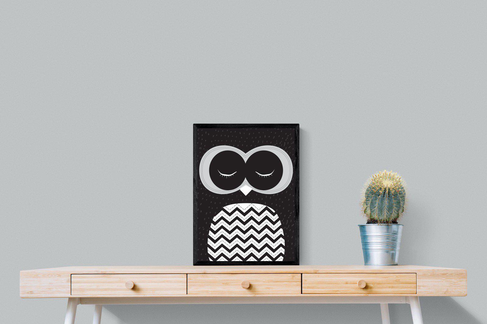 Twit-Twoo-Wall_Art-45 x 60cm-Mounted Canvas-Black-Pixalot