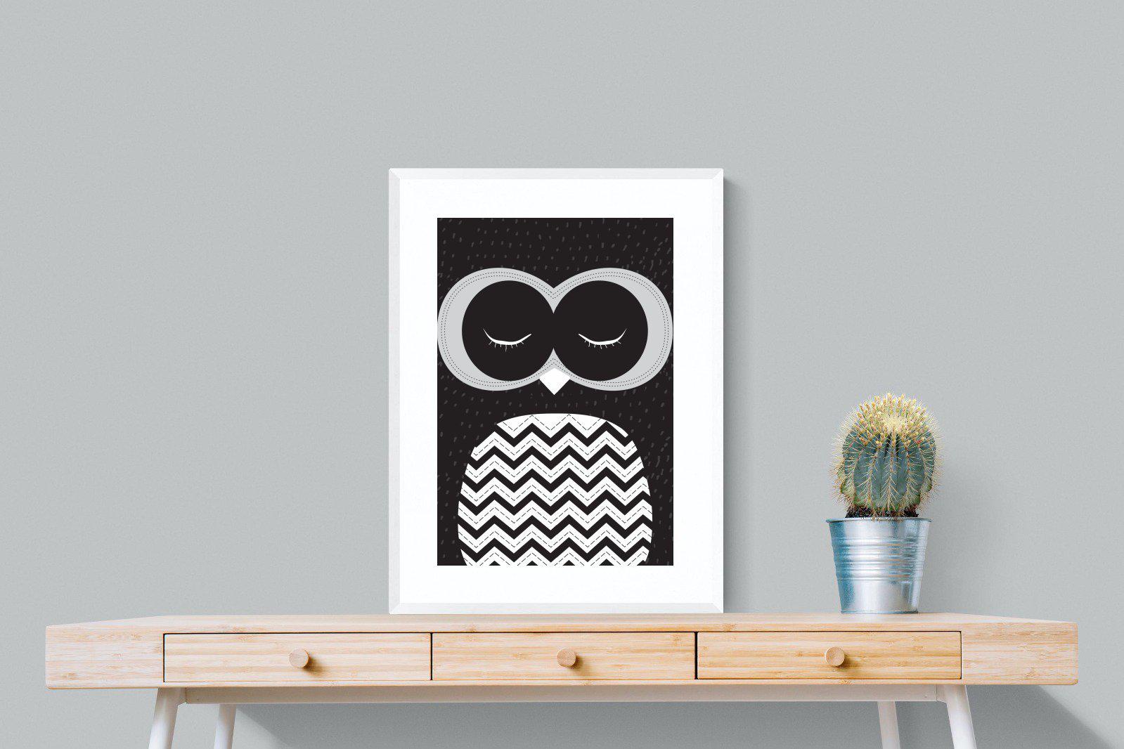 Twit-Twoo-Wall_Art-60 x 80cm-Framed Print-White-Pixalot