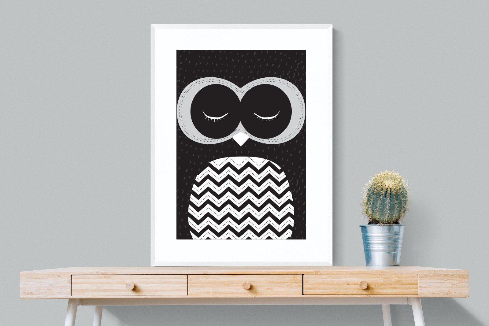 Twit-Twoo-Wall_Art-75 x 100cm-Framed Print-White-Pixalot