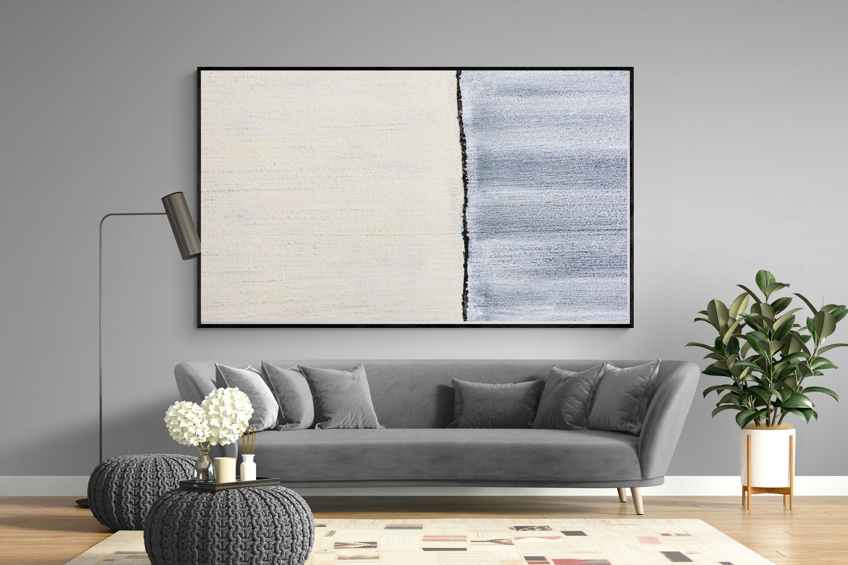 Two Thirds-Wall_Art-220 x 130cm-Mounted Canvas-Black-Pixalot