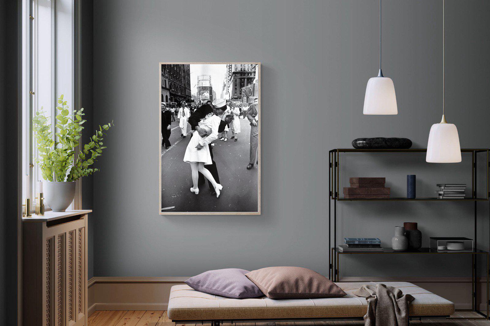 V-J Day-Wall_Art-100 x 150cm-Mounted Canvas-Wood-Pixalot