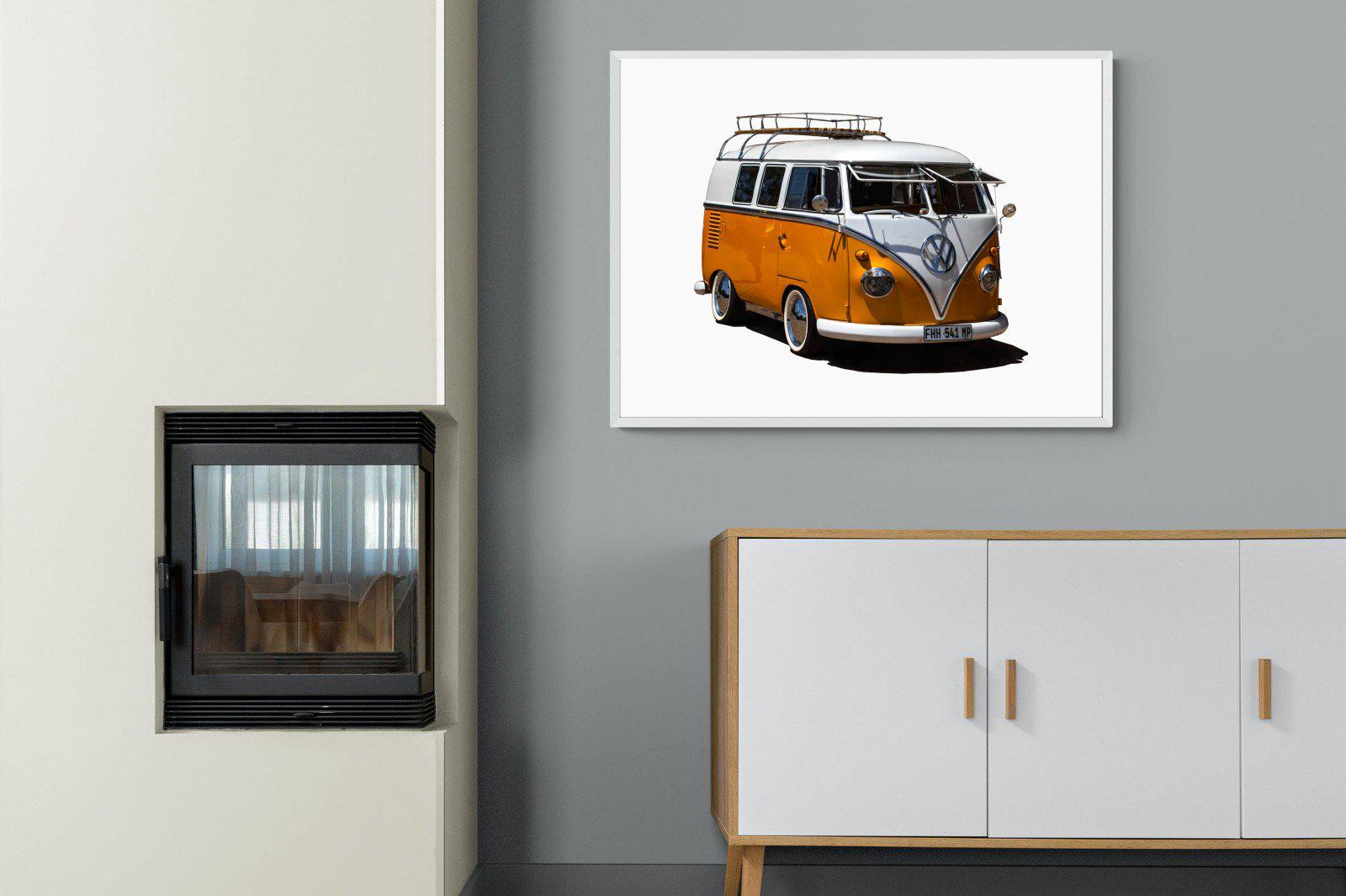 VW Combi-Wall_Art-100 x 75cm-Mounted Canvas-White-Pixalot